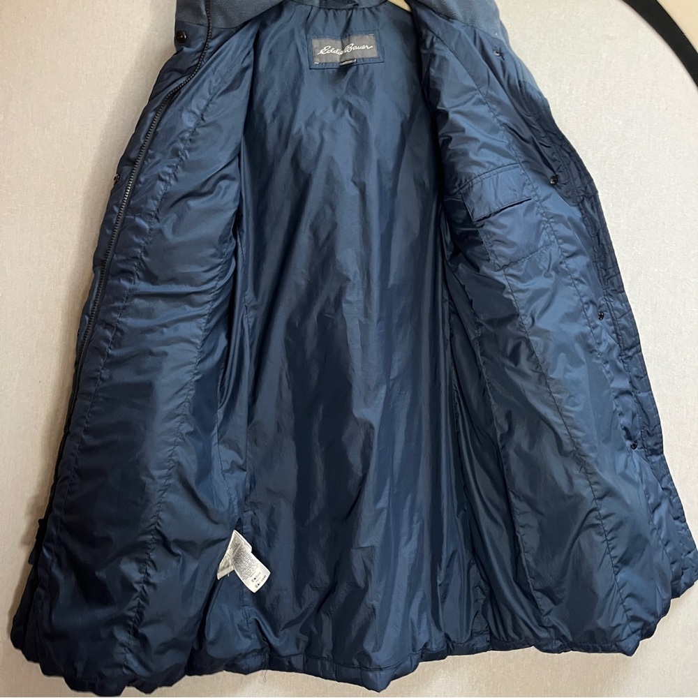 Eddie Bauer Down Dark Long Parka Hooded Jacket Sz M - Picture 10 of 12